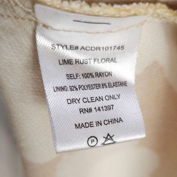 ASTR Dress  Annabeth Sz Med Wedding Guest Butter Yellow Floral Sleeveless Maxi - Picture 11 of 12